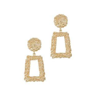 Gold Geometric Metal Earrings